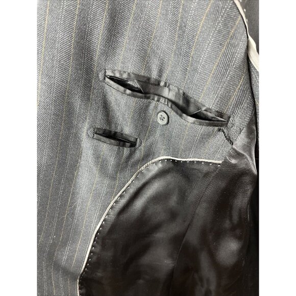 Banana Republic Modern Wool Pinstriped Suit Jacket Mens Size 38R - Picture 11 of 16